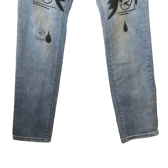 7 For All Mankind Slimmy Upcycled "Vision" Jeans Sz 25 - Picture 6 of 8